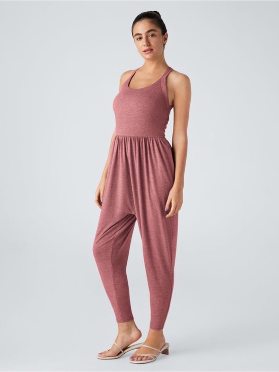 HALARA Pants - U Neck Pocket Harem Casual Jumpsuit-Easy Peezy Edition